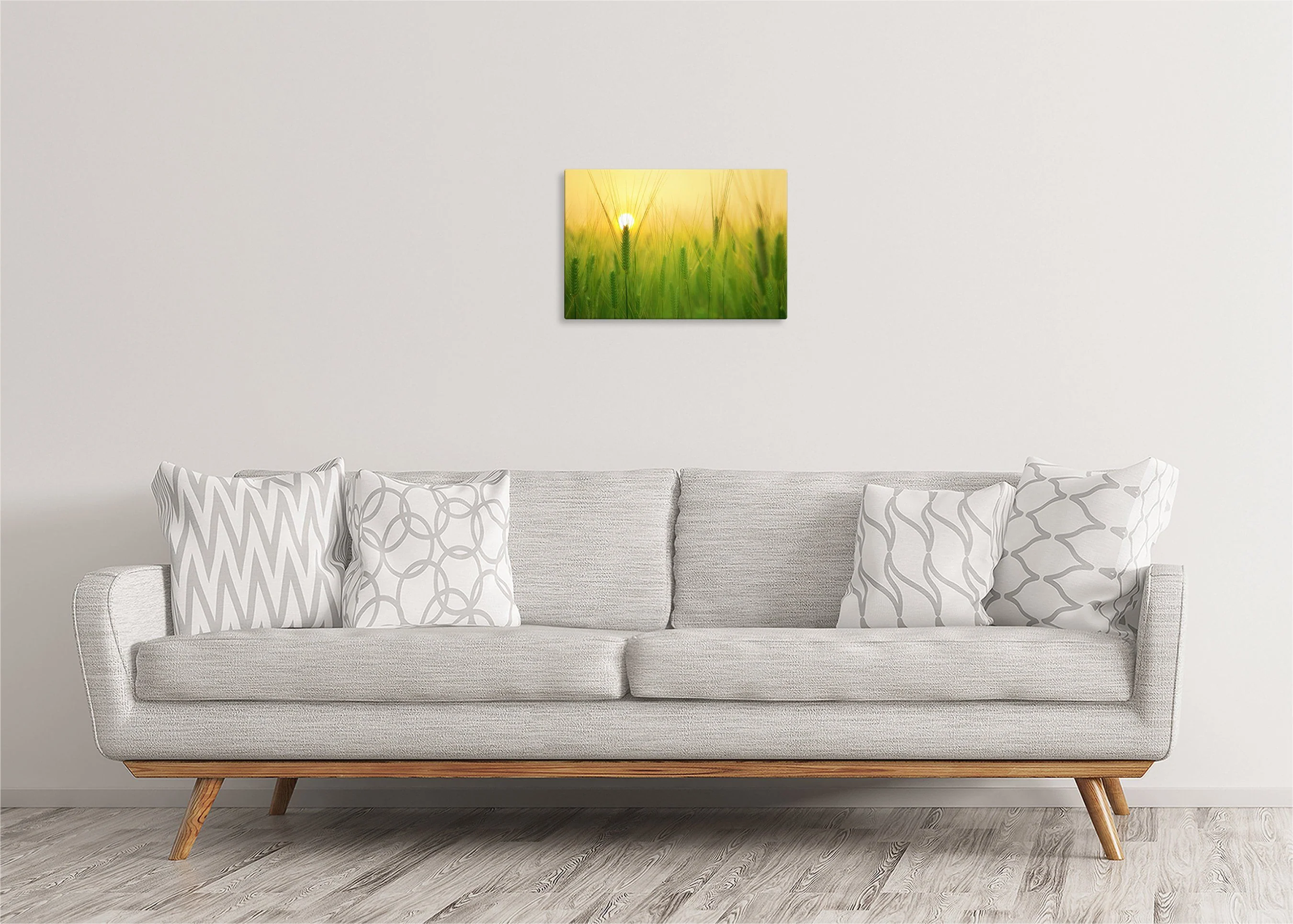 Barley Field at Sunrise | Gallery Wrap Wall Canvas - Image 3